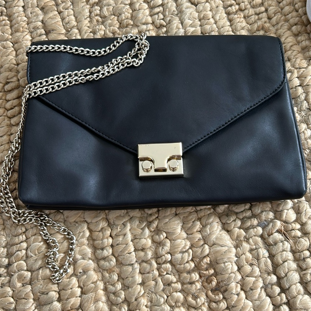 Loeffler Randall Black Chain Strap Crossbody Handbag